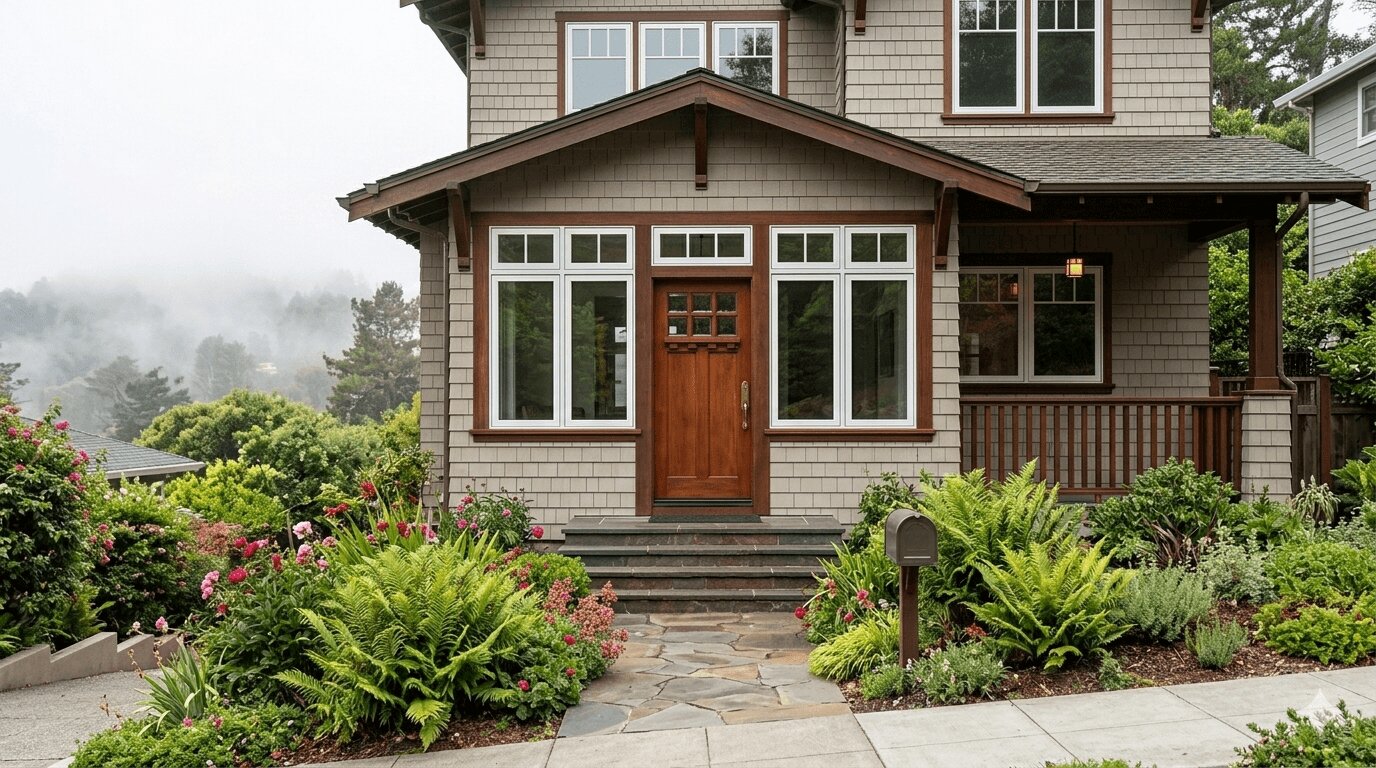 Modern Milgard replacement window with Low-E glass installed in a bright Bay Area home interior